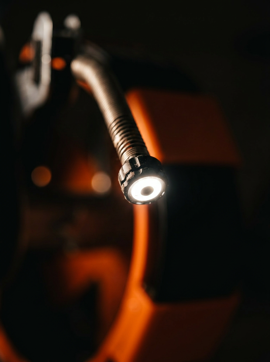 HD-Kamerakopf mit LED-Ring – Detailaufnahme